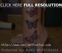 butterflies on leg