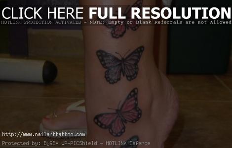 butterflies on leg