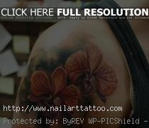 Shoulder tattoos » 3D blossoming flower tattoo on shoulder and arm