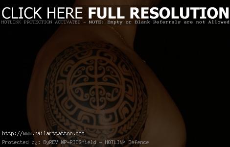 Polynesian Shoulder Tattoo On Anthony