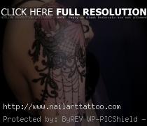 Dreamcatcher shoulder tattoo design for girls