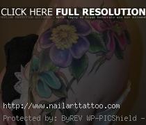 Colorful Flower Tattoo On Shoulder