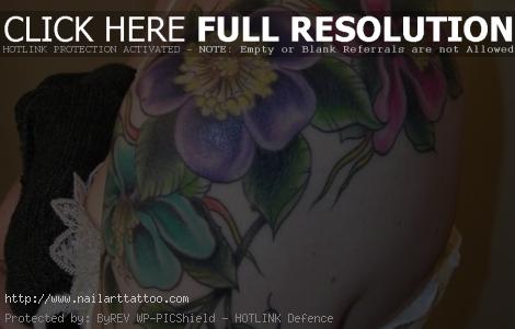 Colorful Flower Tattoo On Shoulder