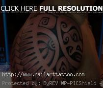 Shoulder Tattoo for Men Polynesian Tiki style by Tamatoa HUUTI