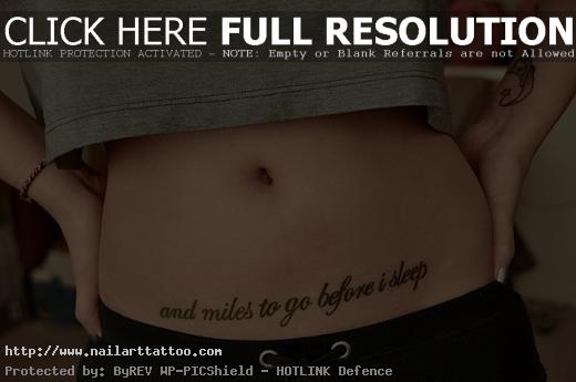 Cool Stomach Tattoo Design 520x345