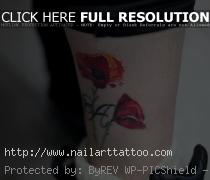 Rose on leg tattoo